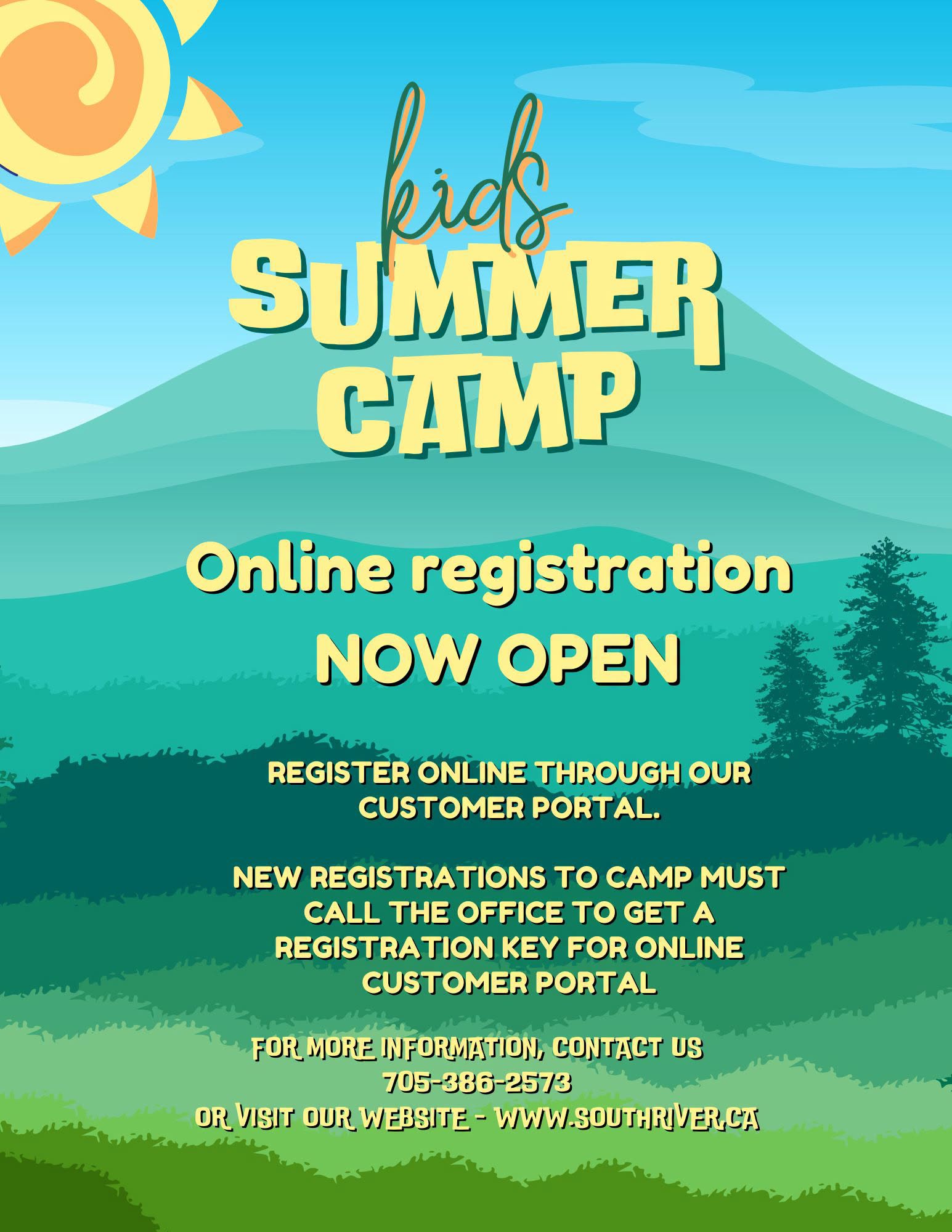 sunny graphic detailing kids summer camp online registration