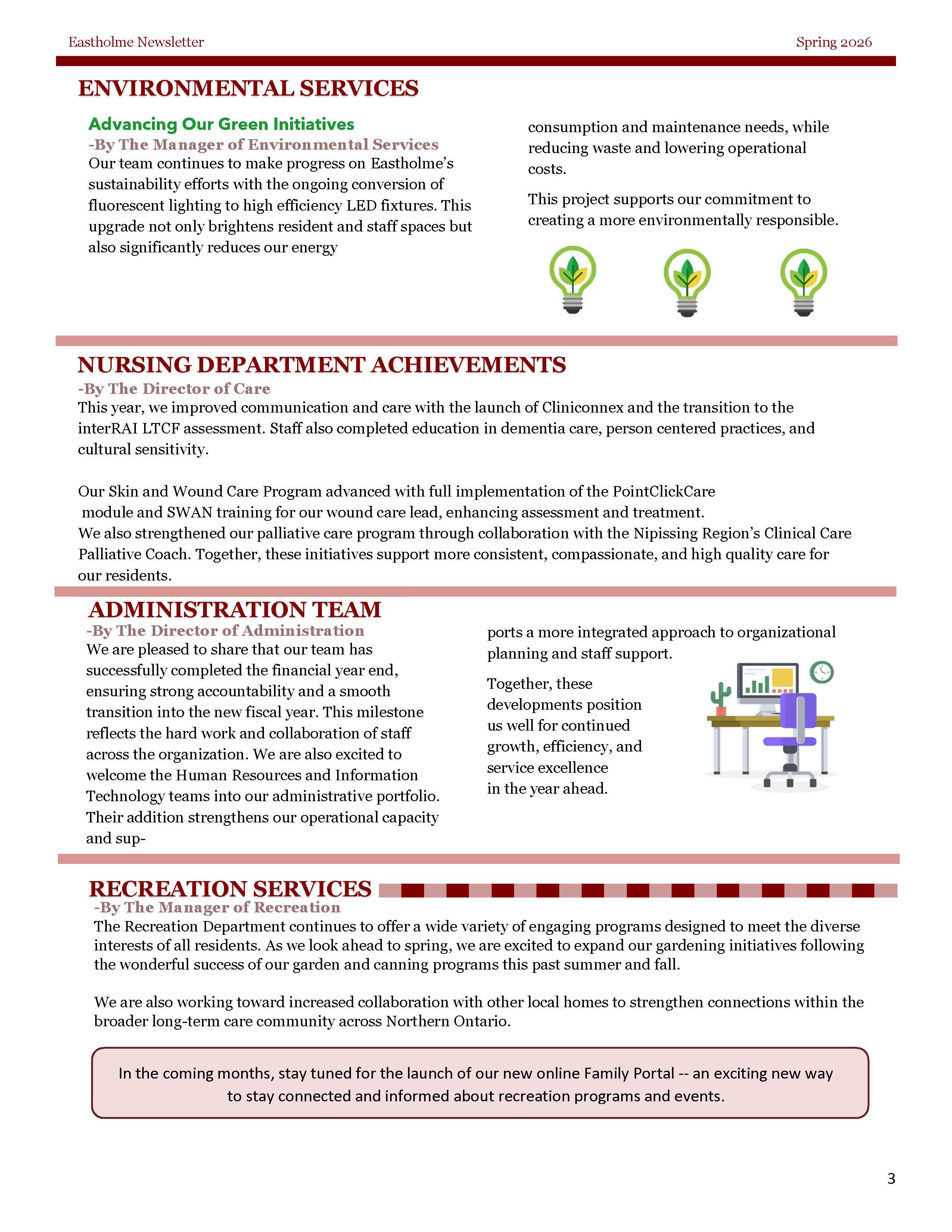 eastholme spring 2026 newsletter page 3